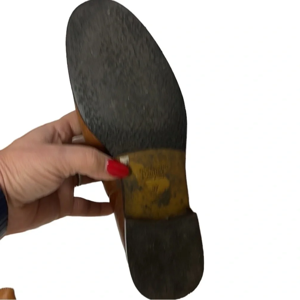 Goffredo Fantini distressed leather knee high brown boots size 37 - Picture 7 of 14